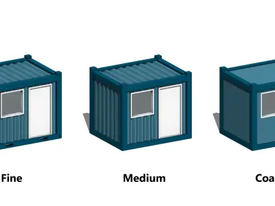 Office Container 10ft - Revit Family 3D model