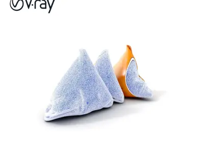 Samosa D Food Model Pack Low-poly 3D model