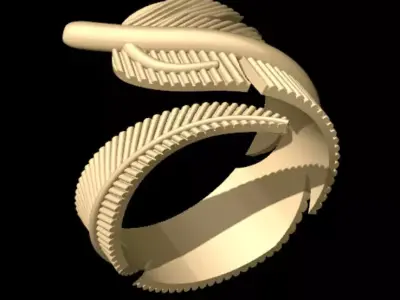 Feather Ring 3D print model