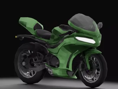 Sports Motorcycle Dolphin LowPoly Low-poly 3D model