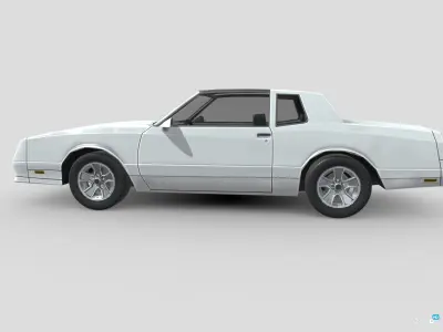 Chevrolet Monte Carlo SS 1986 Low-poly 3D model