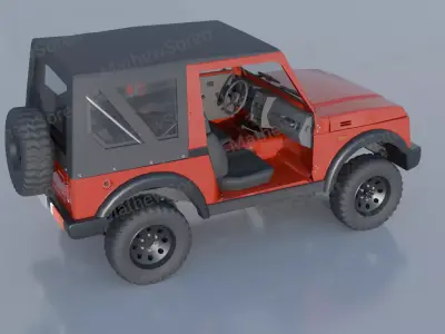 Suzuki Samurai SJ413 Soft Top 3D model