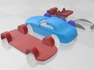 Mercedes Benz SL Monogram Maybach - Separate Parts STL Model 3D print model