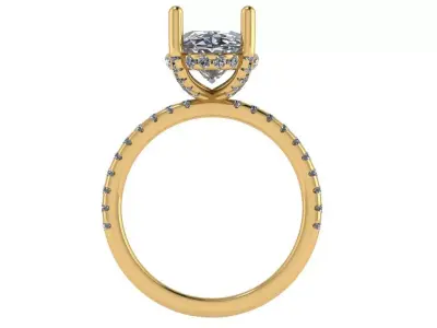 oval solitare 3 carat  3D print model