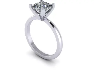 Solitaire Diamond Wedding Ring R1 3D print model purchase