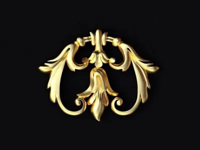 Central decor ornament for furniture 3D model 119