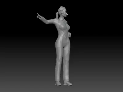 formula one TEAM PIT TV CONTROL ROOM GIRL 1 3D print model