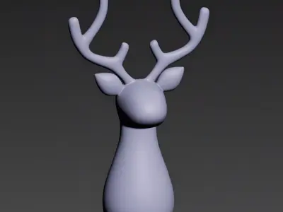 Reindeer  3dprint model for christmas 3D print model