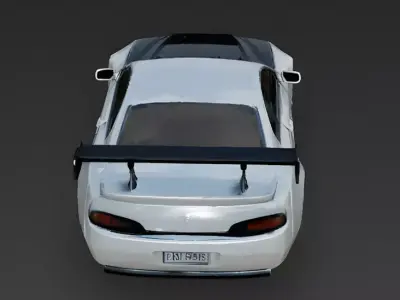 Precision Time Attack Tuner Car 3D Model Low-poly 3D model