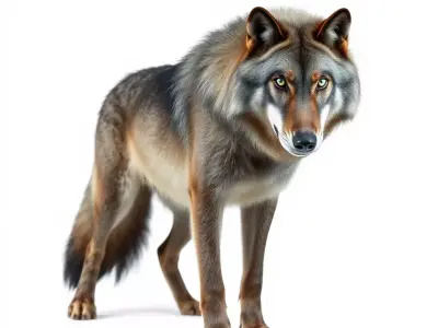 Majestic Wolf Fur model pack Low-poly 3D model