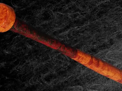 POST APOCALYPTIC MELEE WEAPON  BASEBALL BAT BLOOD STAINED Low-poly 3D model