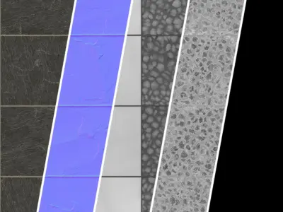 Tile Materials 38- Slate Stone Tiling By Gravel Sbsar Pbr 4k  Texture