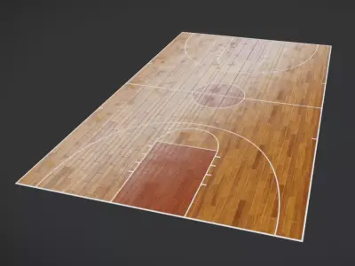 Basketball Court Indoor Floor Low-poly 3D model