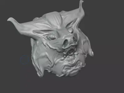 Ugly Monster Head 3D model