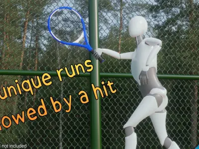 Tenniswoman animations - Motion Cast01 Vol1 3D model