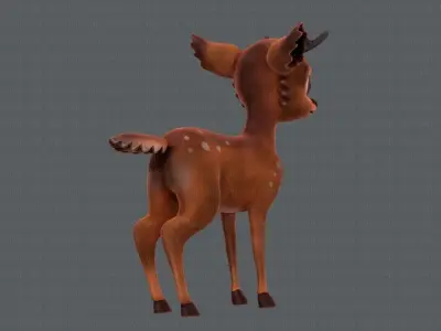 Deer V01 Low-poly 3D model