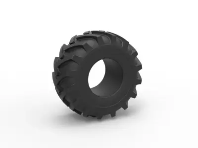 Tire of Timberjack Scale 1 to 25 3D print model