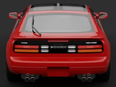 Nissan 300ZX Z32 Low-poly 3D model