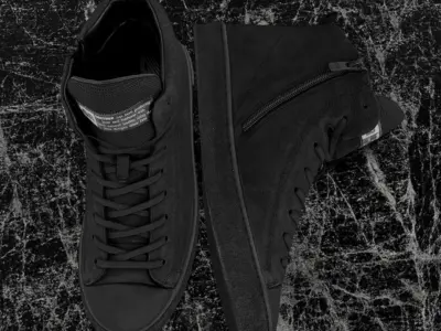 GREYDER 3D SHOES - HIGH - SUEDE Low-poly 3D model