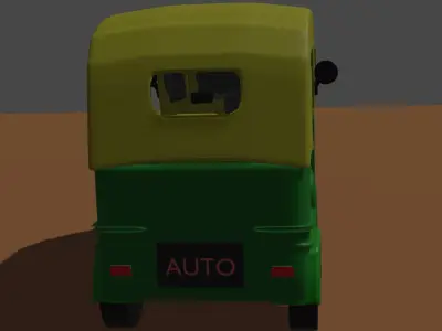 AUTO RICKSHAW 3D BY BLENDER Low-poly 3D model