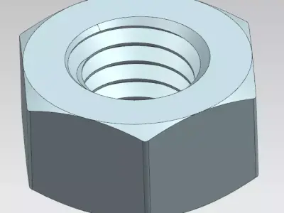 Hex nut M8 3D print model