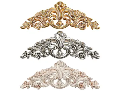 Classic carved 123 3D model