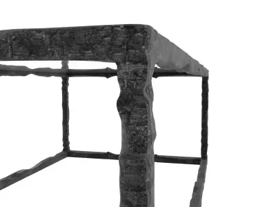 Bruno Romeda bronze and glass coffee table 3D model