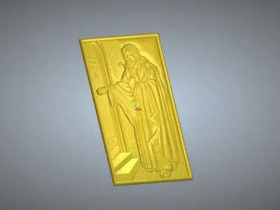 jesus christ door  3D model