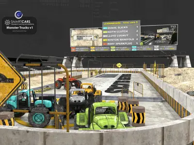 SMARTCARS AI Monster Truck Simulations v1 3D model