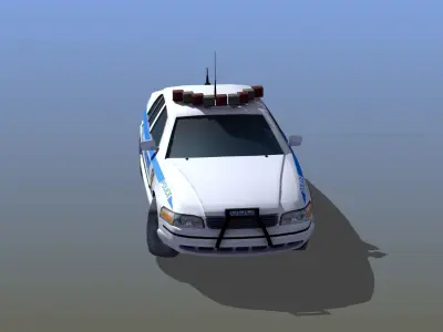 Police Patrol Car Low-poly 3D model