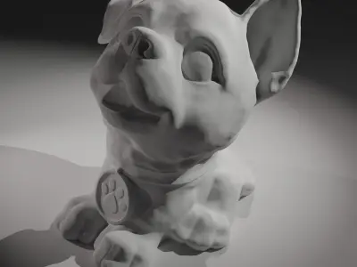 Puppy figurine  Free 3D print model