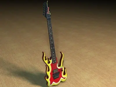 Ibanez Flame Guitar 3D model