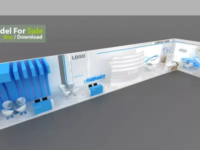 exhibition booth 3D 3D model