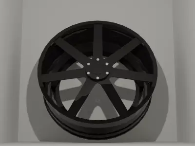 7 Spoke Wheel Low-poly 3D model