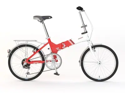 Giant Fd806 Lightweight Red-White Folding Bicycle 3D model