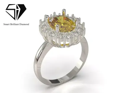 luxury jewelry woman CAD ring model jr00358 3D print model