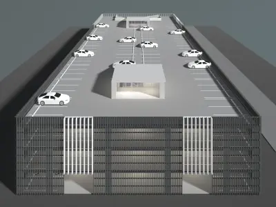 Parking garage building 25-19 3D model