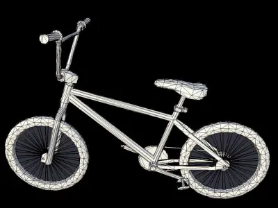 Bicycle bmx bike Low-poly 3D model
