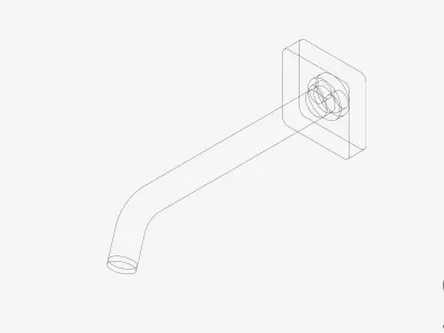Wall Spout - Luxury - Two - Basin Low-poly 3D model