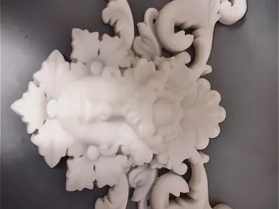 Female Face Art Nouveau Push Mold for Ornamental Clay Making 3D print model