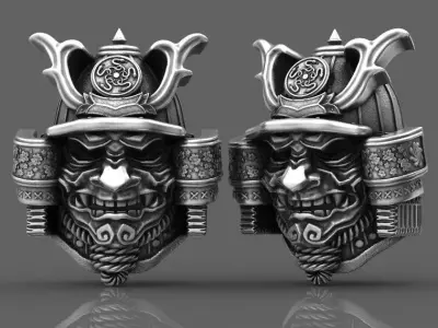 Head samurai 3d model for 3d printing 3D print model 3D print model