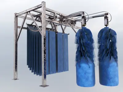 Car Wash Low-poly 3D model