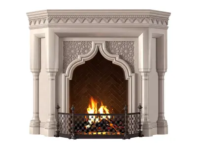 Arabic Fireplace oriental style 3D model