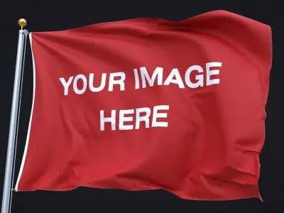Flag Animated Looped 3D model
