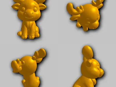 Elk - Kawaii Animals Collection 3D print model