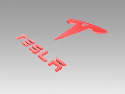 Tesla logo  3D model