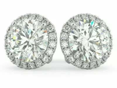 Women Diamond Earrings 3D print model