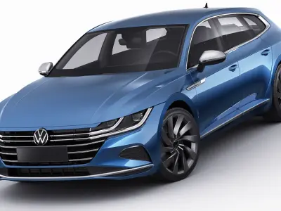 Volkswagen Arteon Shooting Brake R and Elegance 2021 3D model
