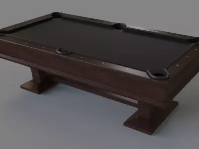 Mokolo Pool Table 8 Black Felt 3D model