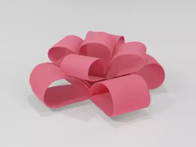 Gift Box 3D Model Low Poly Present Package Free low-poly 3D model